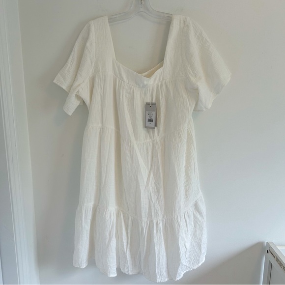 (SOLD) RAILS Valentina Tiered Dress Gauzy Cotton White Size XL - Picture 5 of 15